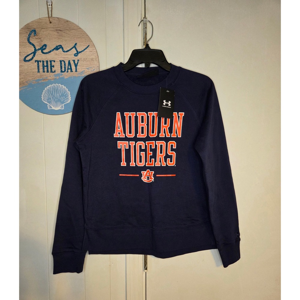Under Armour Auburn Tigers Navy Blue Sweatshirt Womens Medium NWT